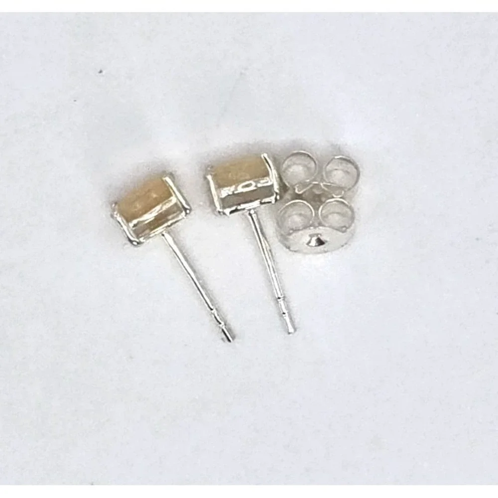 Genuine Ethiopian Opal Stud Earrings Oval Sterling Silver Bezel 6x4mm Handmade